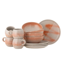 Paula breakfast set, orange, earthenware