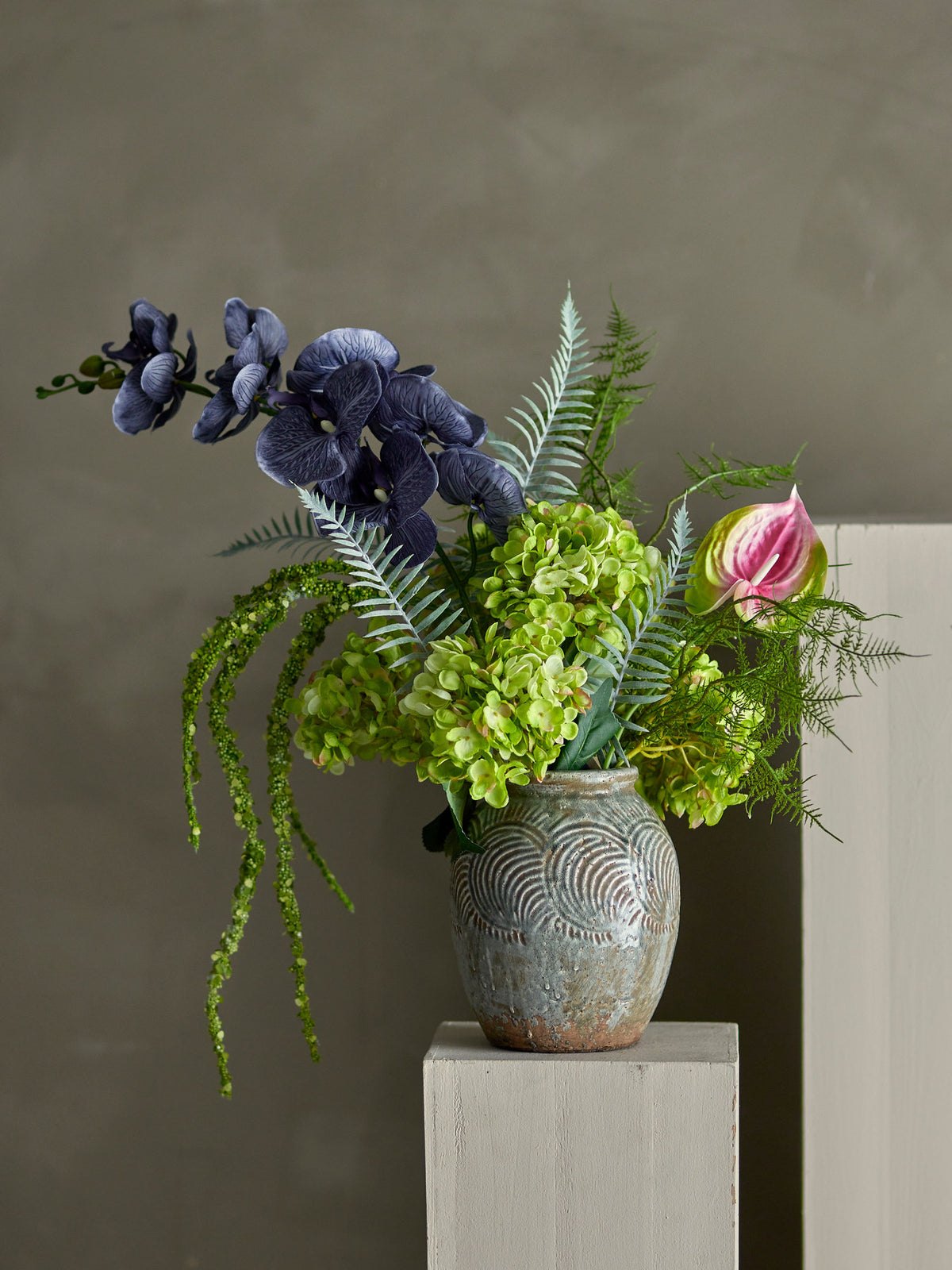 Poetry Blumenstrauss, Grün, Künstliche Blumen in Grün präsentiert im Onlineshop von KAQTU Design AG. Kunstblume ist von Bloomingville