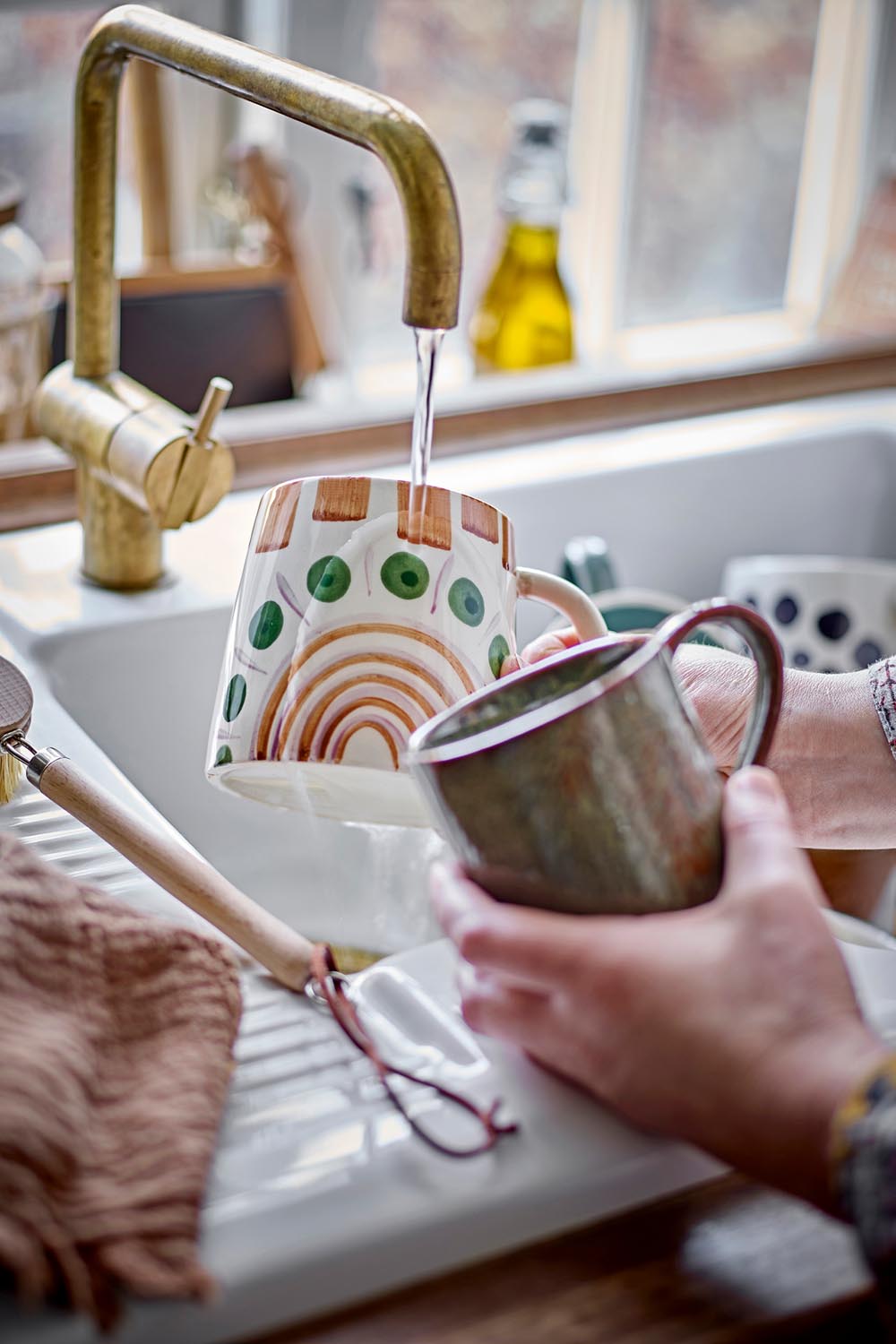Shama Becher, Multipack, Bunt, Steingut in Multi präsentiert im Onlineshop von KAQTU Design AG. Tasse ist von Bloomingville