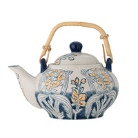 Myah Teekanne mit Teesieb, Blau, Steingut