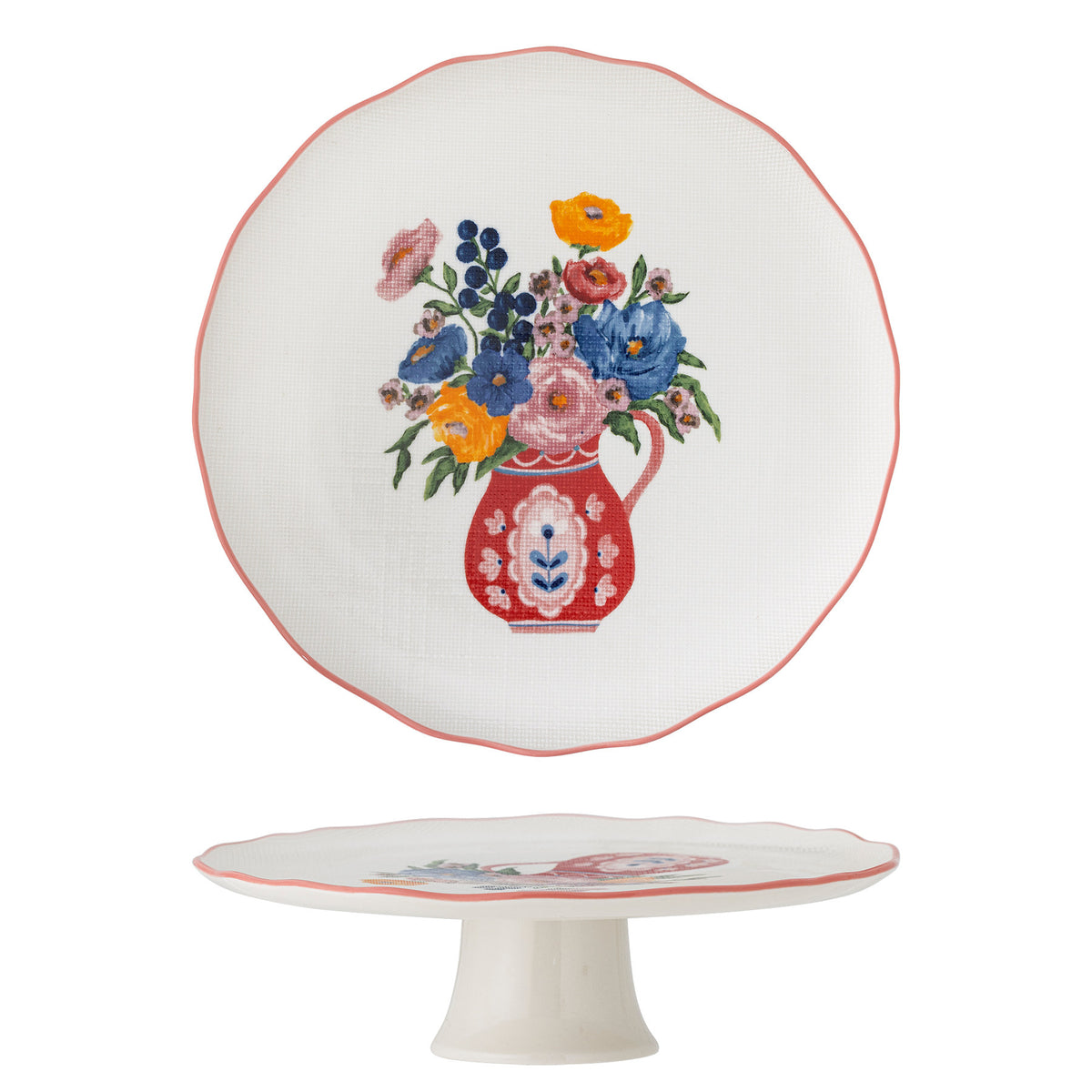 Dorothy Kuchenteller, Rose, Steingut in Rose präsentiert im Onlineshop von KAQTU Design AG. Dessertteller ist von Bloomingville