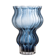 Zanna Vase, Blue, Glas