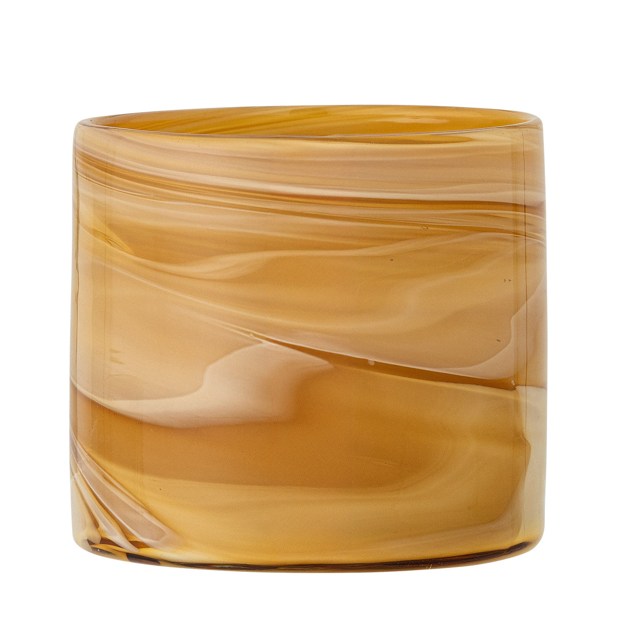 Sylas Teelichthalter, Orange, Glas in Orange präsentiert im Onlineshop von KAQTU Design AG. Teelichthalter ist von Bloomingville