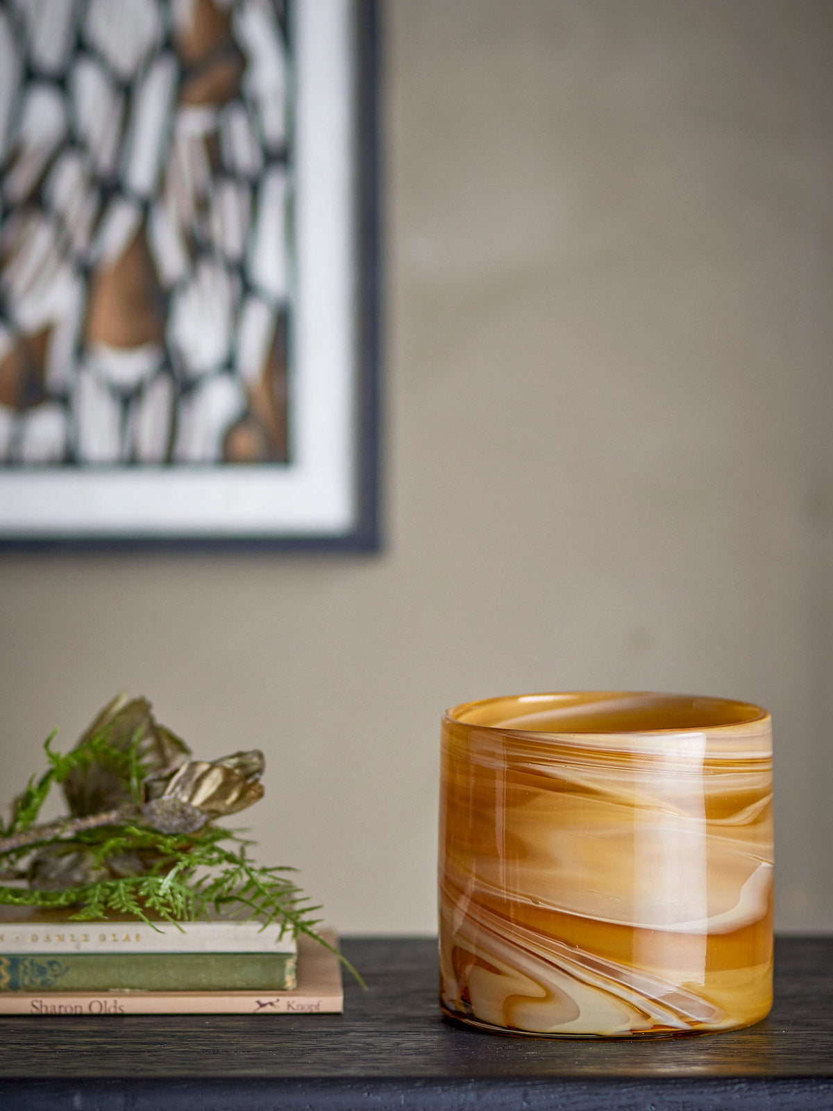 Sylas Teelichthalter, Orange, Glas in Orange präsentiert im Onlineshop von KAQTU Design AG. Teelichthalter ist von Bloomingville