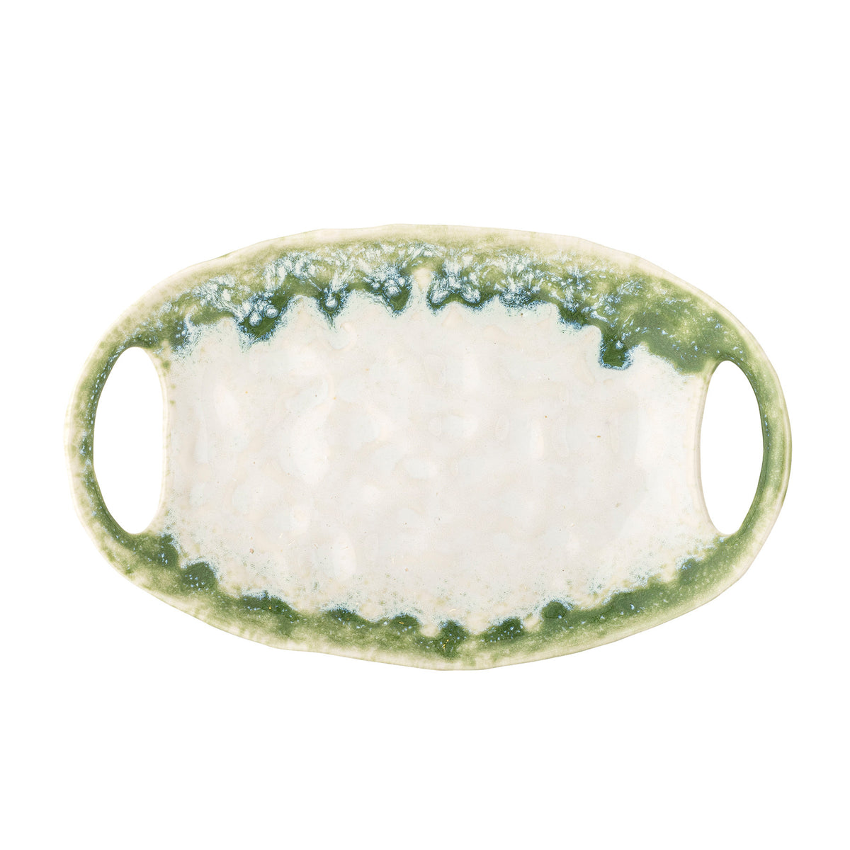 Prim Servierplatte, Grün, Steingut in Grün präsentiert im Onlineshop von KAQTU Design AG. Servierplatten ist von Creative Collection