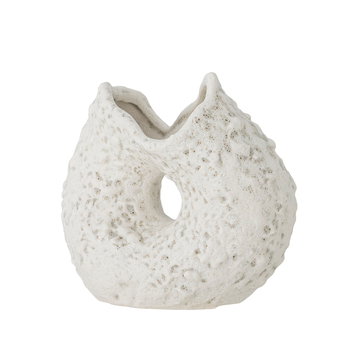 Fianna Vase, Weiss, Steingut in Weiss präsentiert im Onlineshop von KAQTU Design AG. Vase ist von Creative Collection