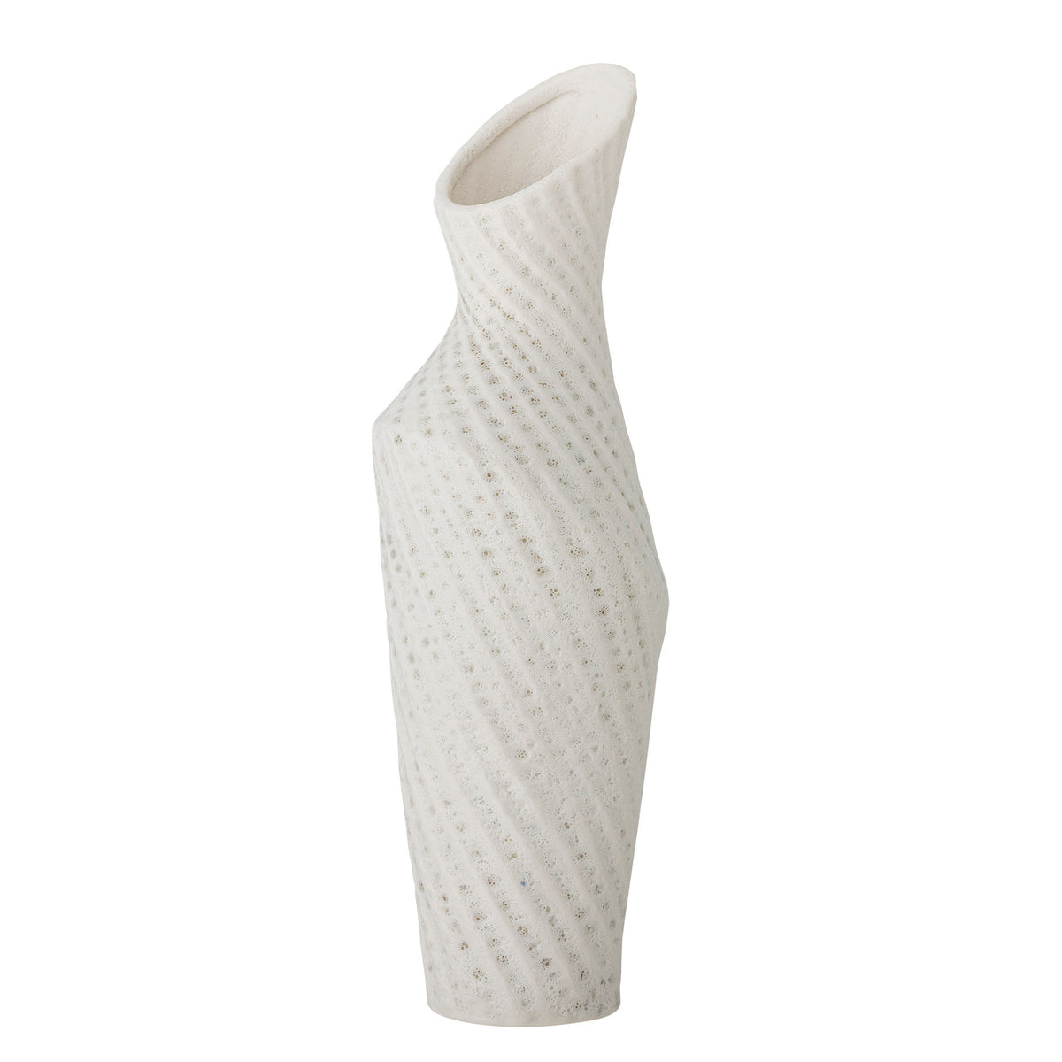 Fikla Vase, Weiss, Steingut in Weiss präsentiert im Onlineshop von KAQTU Design AG. Vase ist von Creative Collection