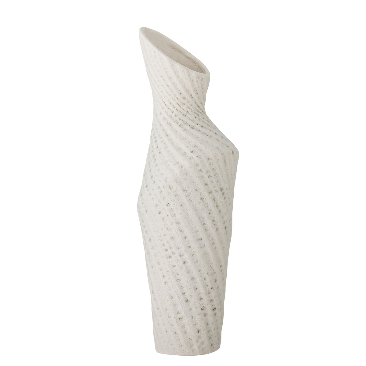 Fikla Vase, Weiss, Steingut in Weiss präsentiert im Onlineshop von KAQTU Design AG. Vase ist von Creative Collection