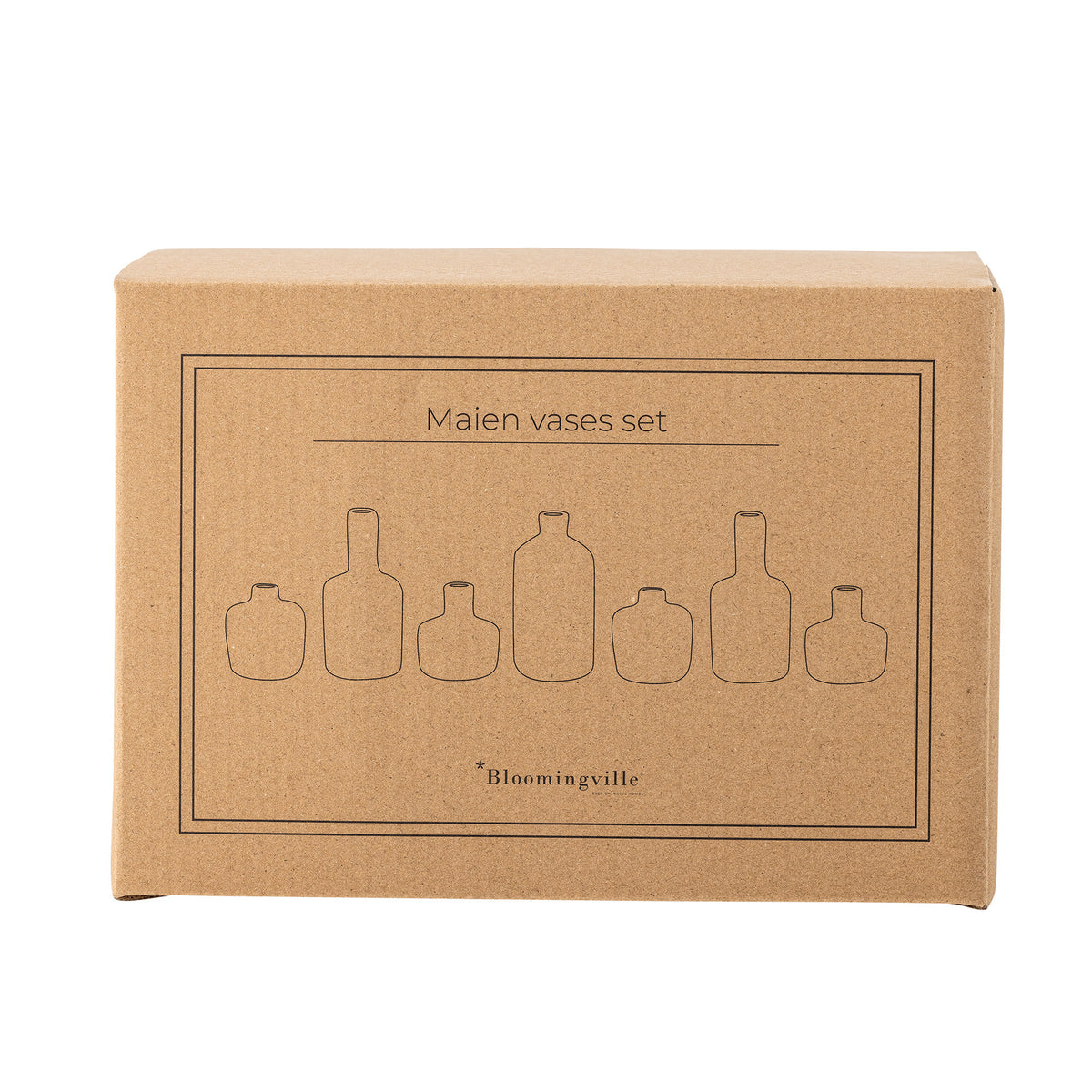 Maien Vase, Braun, Steingut in Braun präsentiert im Onlineshop von KAQTU Design AG. Vase ist von Bloomingville