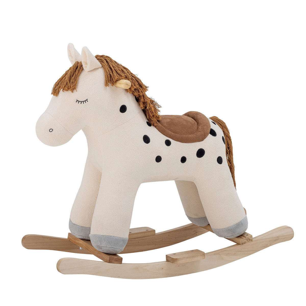 Merlen Rocking Toy, Horse, Weiá, Polyester in White präsentiert im Onlineshop von KAQTU Design AG. Objekte Kids ist von Bloomingville Mini