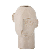 Lizzie vase, natural, earthenware