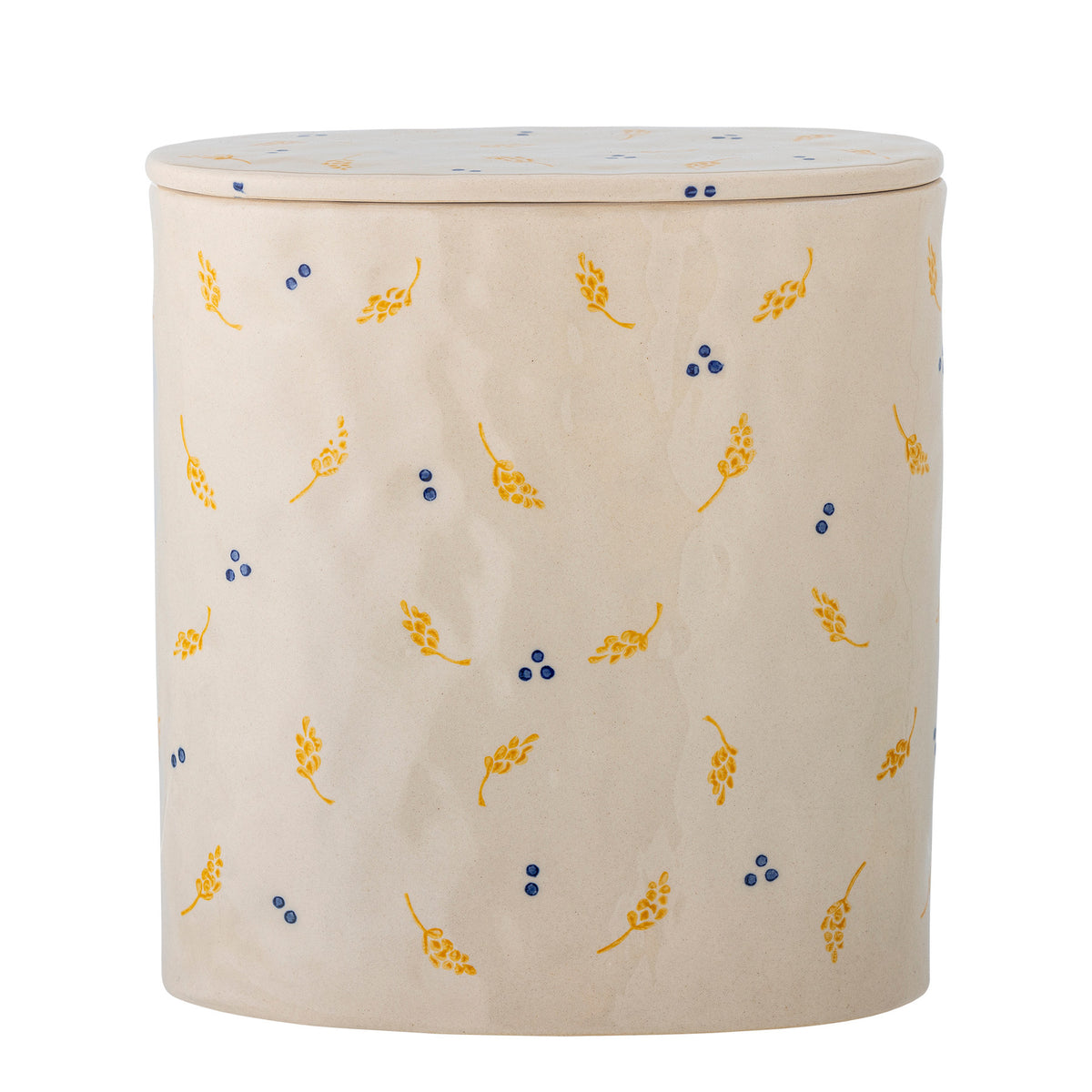 Pippine Gefäss mit Deckel, Weiss, Steingut in Weiss präsentiert im Onlineshop von KAQTU Design AG. Wasserkrüge ist von Bloomingville