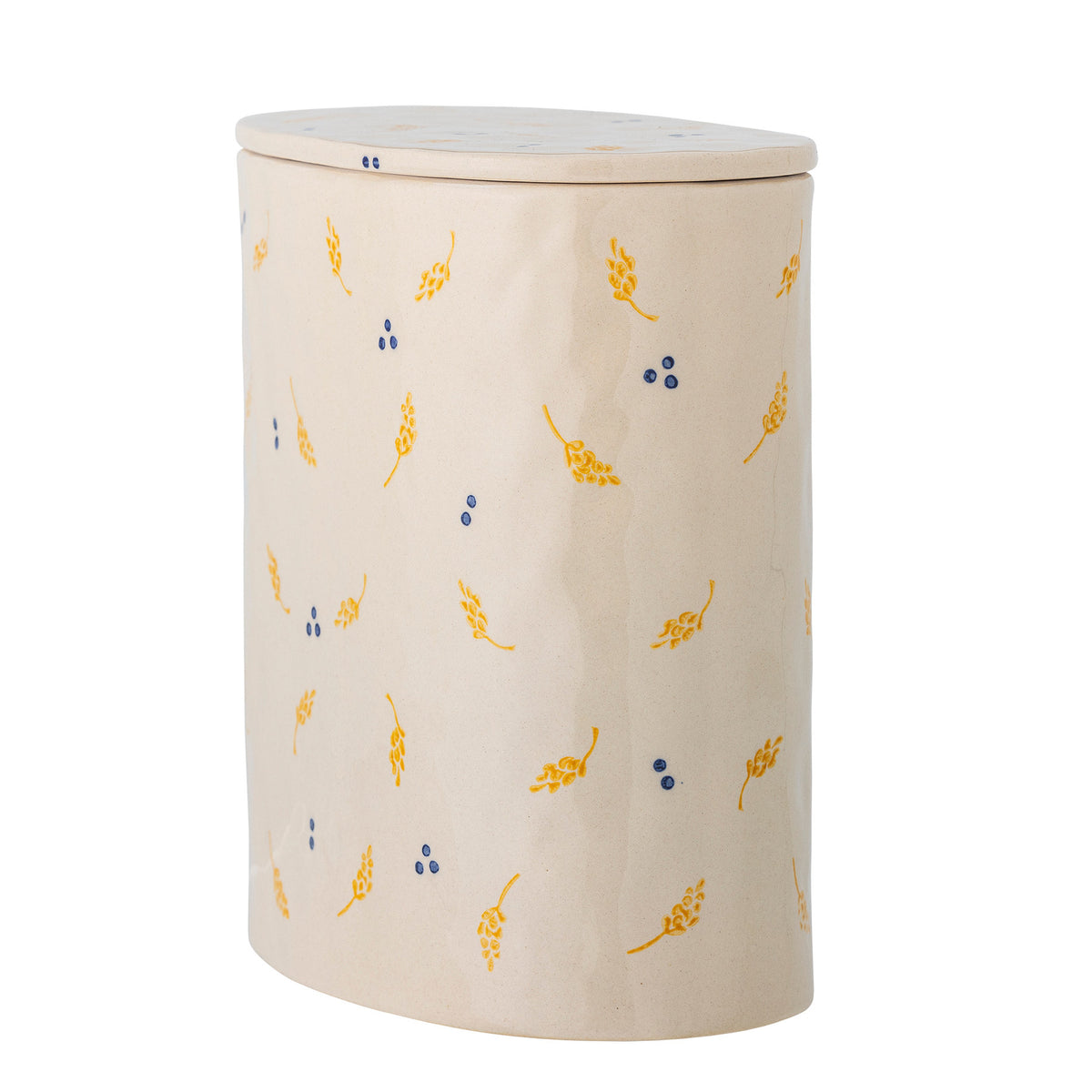 Pippine Gefäss mit Deckel, Weiss, Steingut in Weiss präsentiert im Onlineshop von KAQTU Design AG. Wasserkrüge ist von Bloomingville