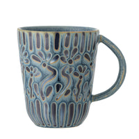 Samsin mug, blue, earthenware