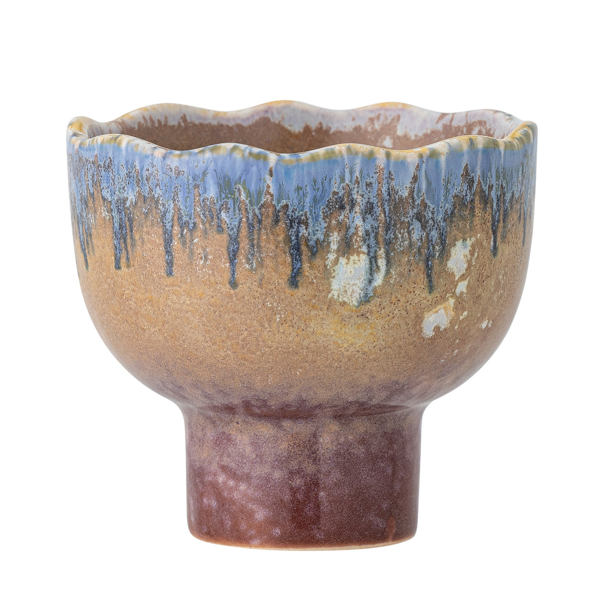 Cloe Kerzenhalter, Blue, Steingut in Blau präsentiert im Onlineshop von KAQTU Design AG. Kerzenständer ist von Creative Collection