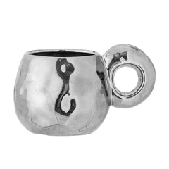 Coupe à briller, argent, faïence