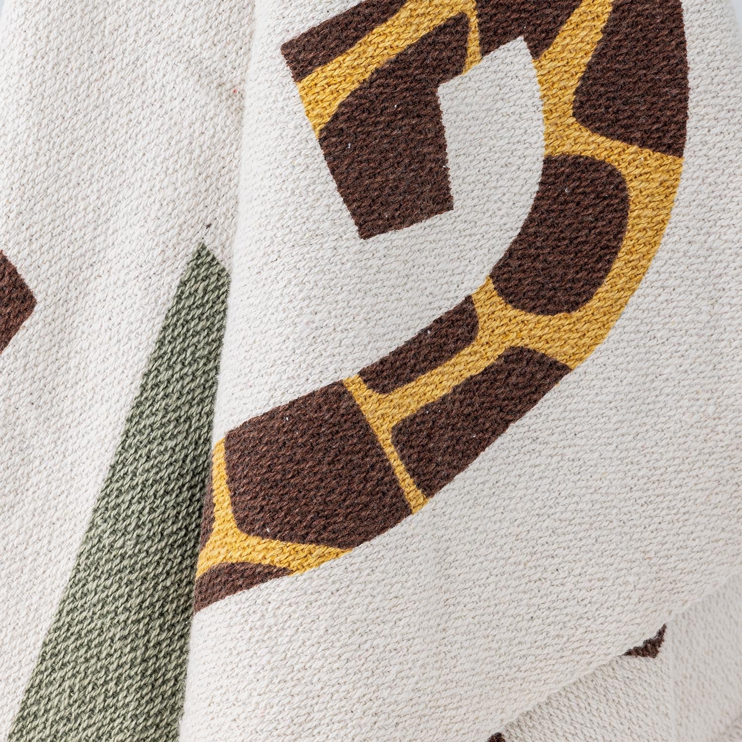 Memmo Decke, Natur, Recycelte Baumwolle in Natur präsentiert im Onlineshop von KAQTU Design AG. Bettüberwurf ist von Bloomingville Mini