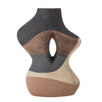 Vica Vase, Braun, Steingut