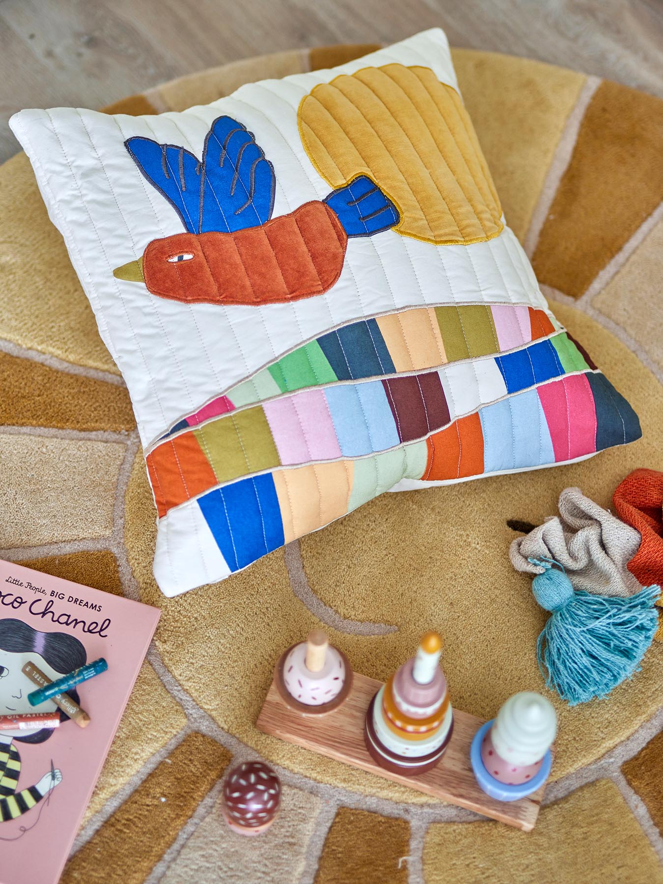 Colorine pillows, nature, cotton