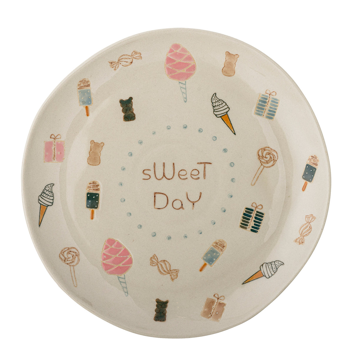 Sweets Teller, Natur, Steingut in Natur präsentiert im Onlineshop von KAQTU Design AG. Teller ist von Bloomingville Mini