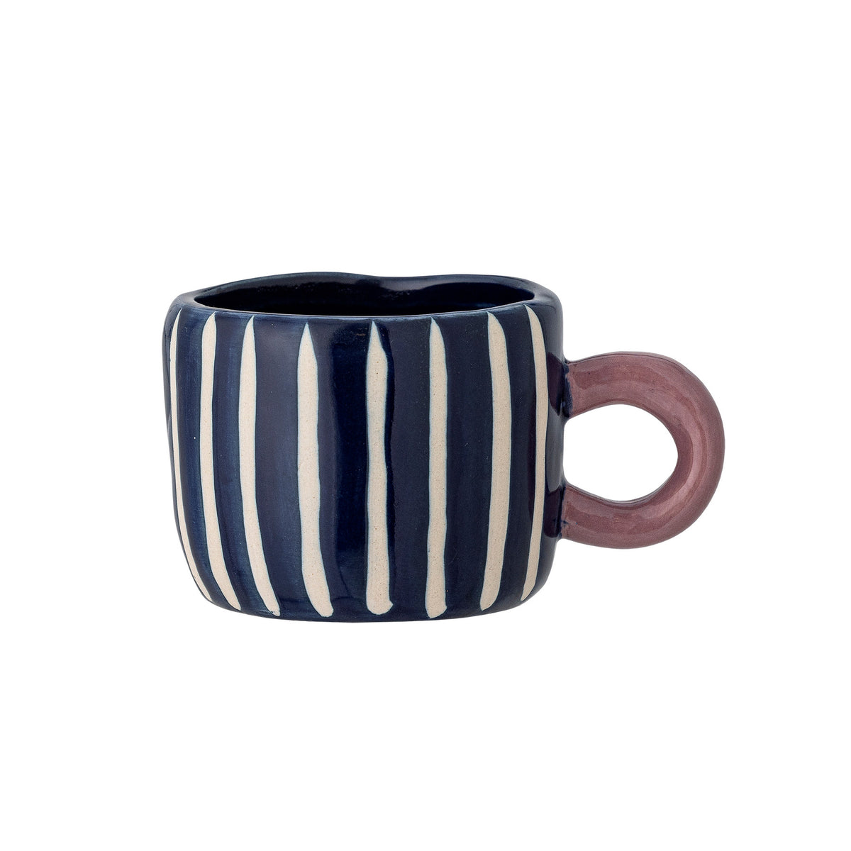 Nini Tasse, Blue, Steingut in Blau präsentiert im Onlineshop von KAQTU Design AG. Tasse ist von Bloomingville