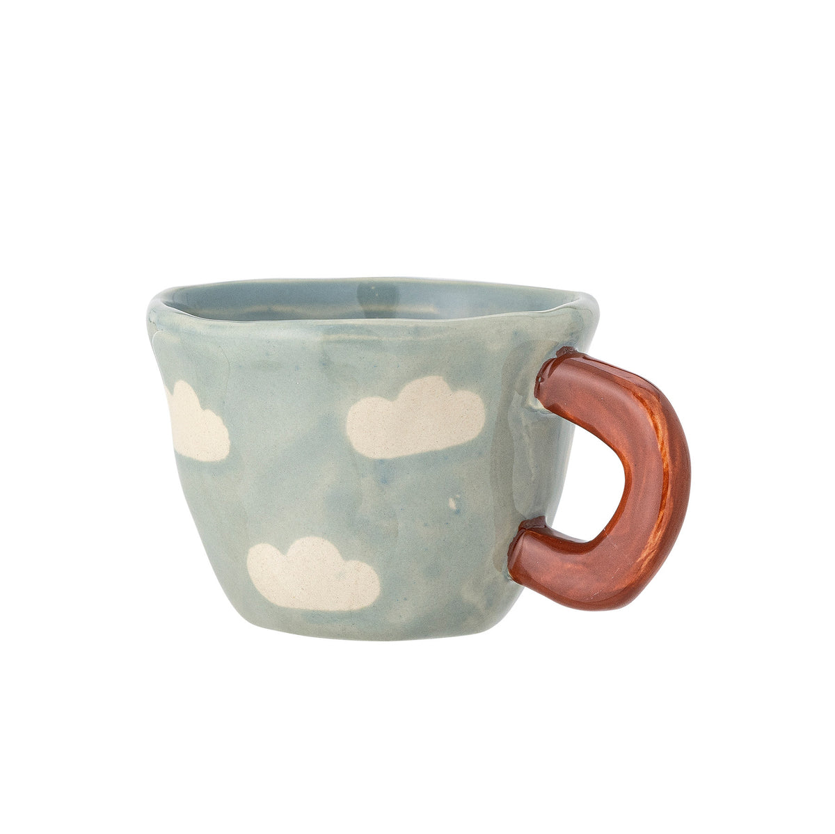 Nini Tasse, Blau, Steingut in Blau präsentiert im Onlineshop von KAQTU Design AG. Tasse ist von Bloomingville Mini