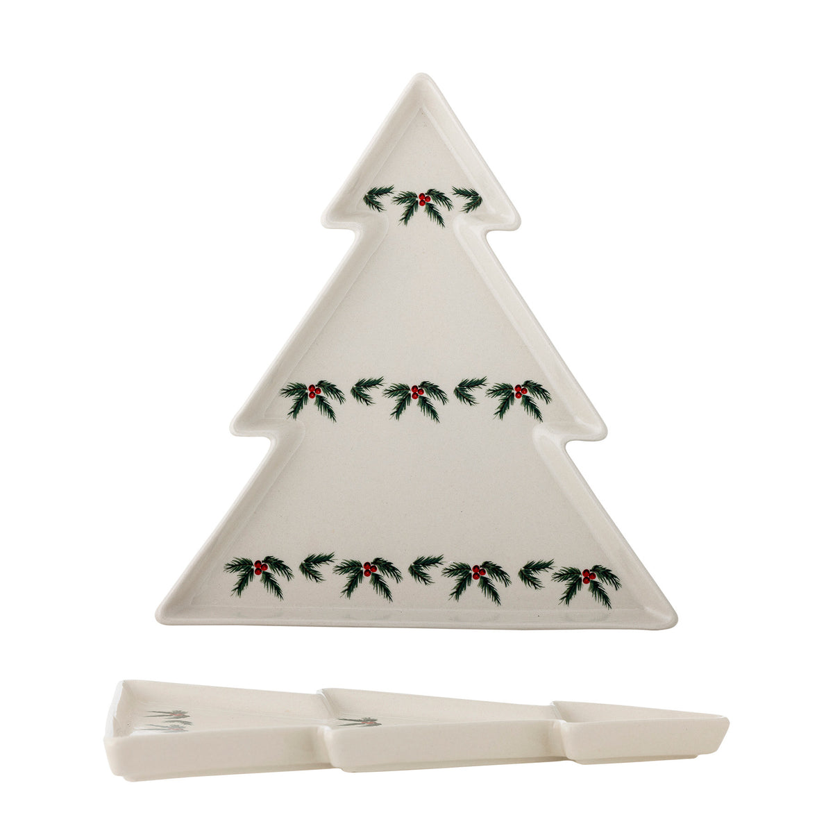 Berry Servierplatte, Weiss, Steingut in Weiss präsentiert im Onlineshop von KAQTU Design AG. Servierplatten ist von Bloomingville