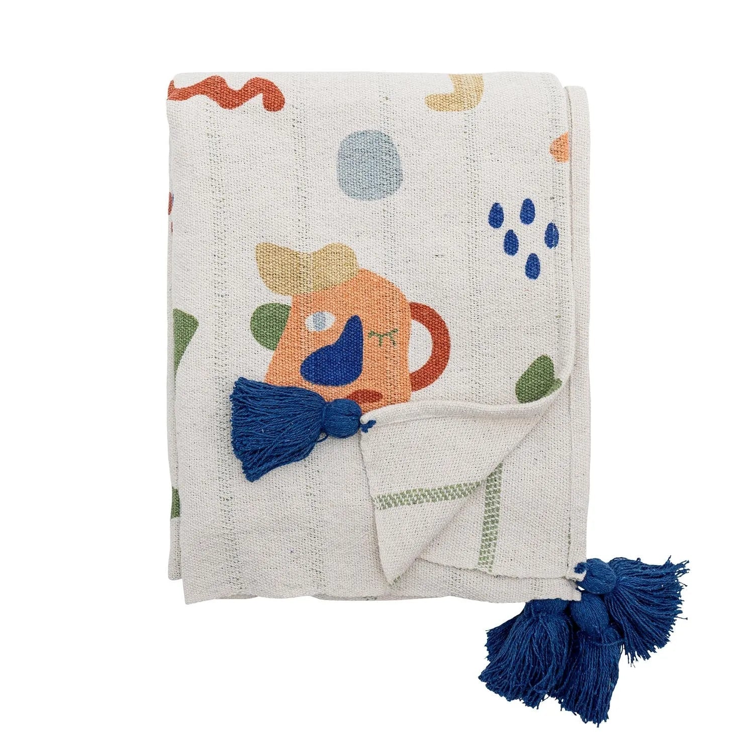 Sylvie Decke, Natur, Recycelte Baumwolle in Natur präsentiert im Onlineshop von KAQTU Design AG. Bettüberwurf ist von Bloomingville Mini