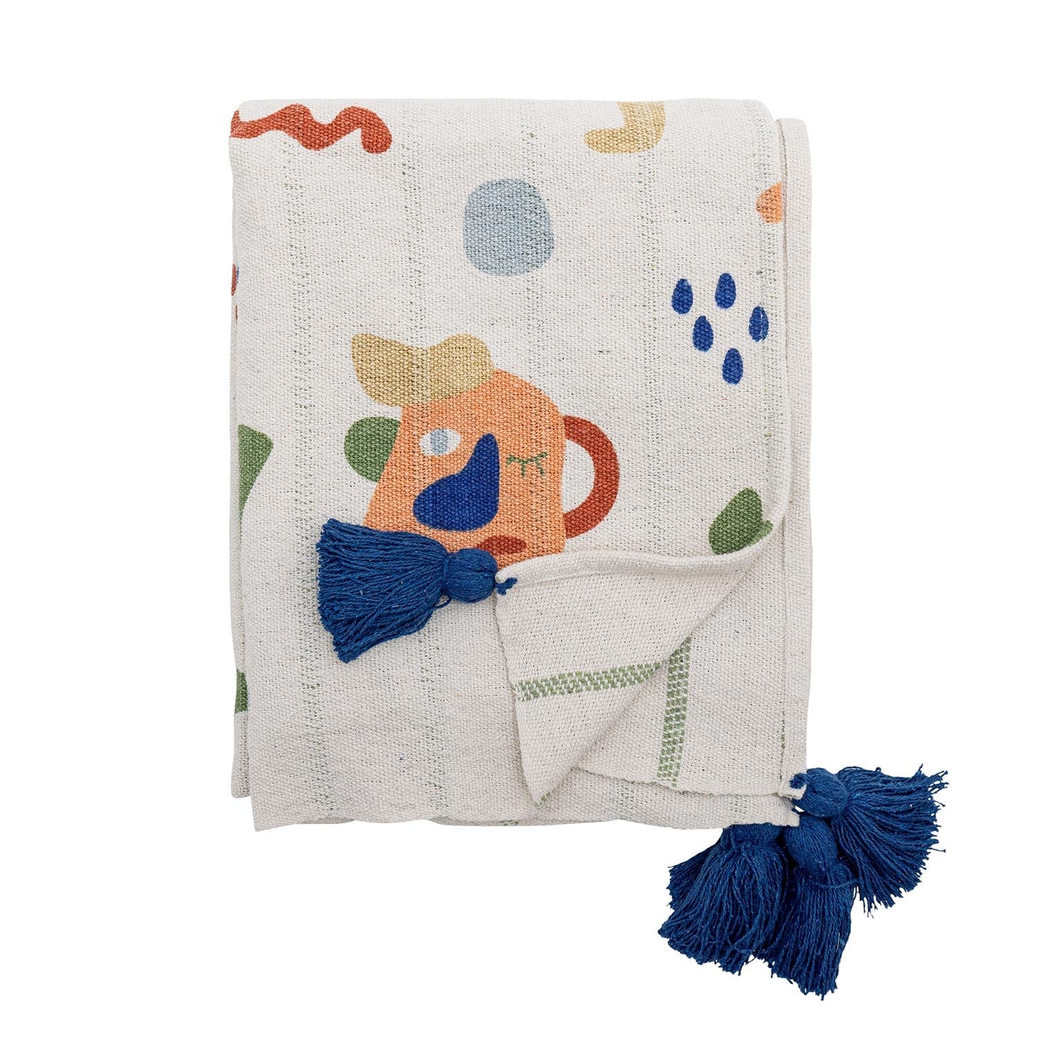 Sylvie Decke, Natur, Recycelte Baumwolle in Natur präsentiert im Onlineshop von KAQTU Design AG. Bettüberwurf ist von Bloomingville Mini