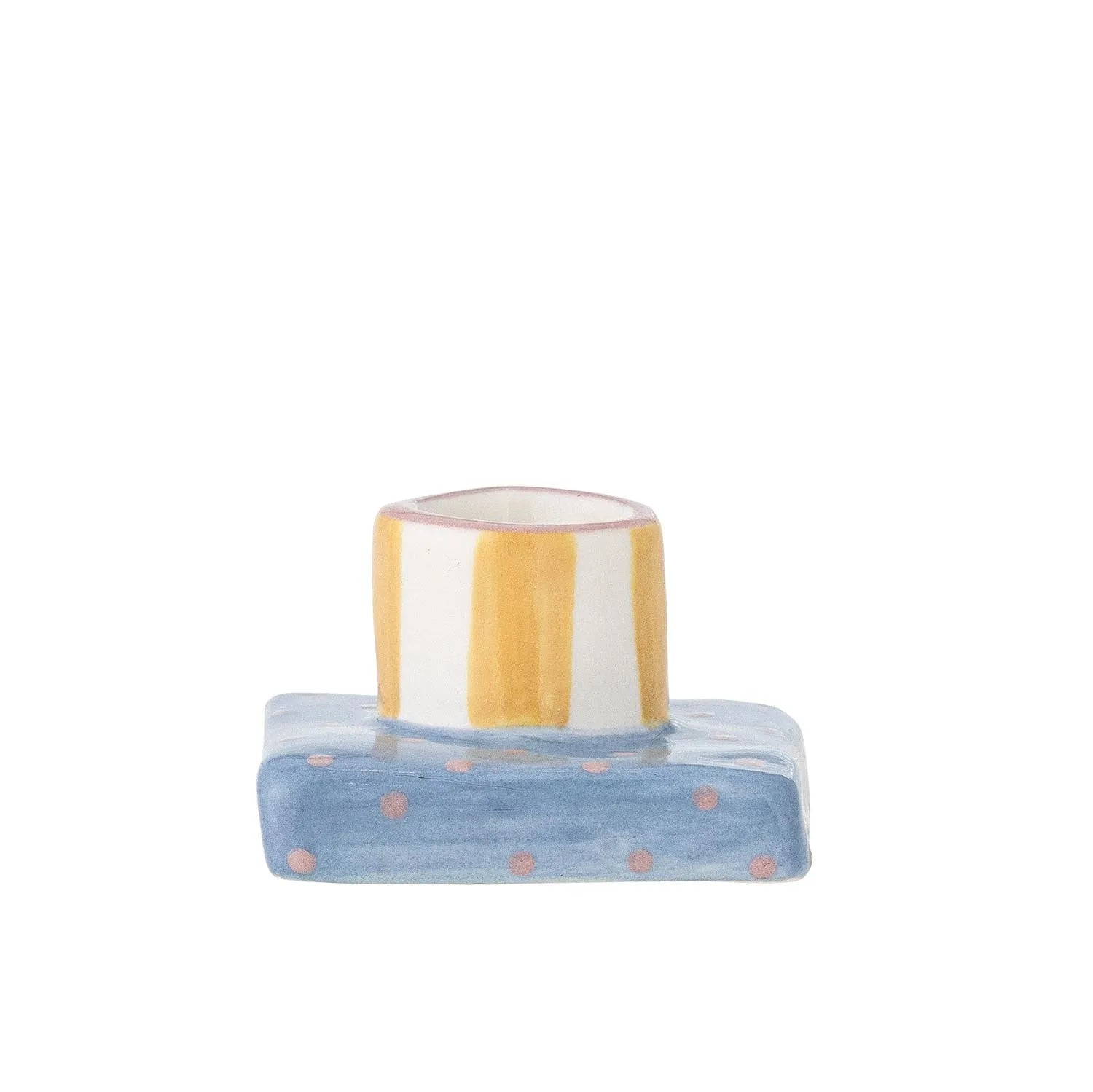 Tacana Kerzenhalter, Blau, Steingut in Blau präsentiert im Onlineshop von KAQTU Design AG. Kerzenständer ist von Bloomingville