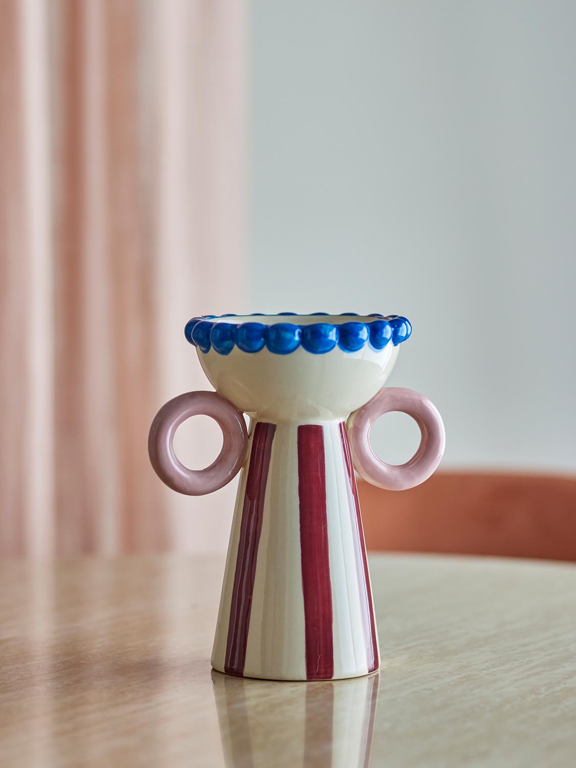 Hyldia Vase, Bunt, Steingut in Multi präsentiert im Onlineshop von KAQTU Design AG. Vase ist von Bloomingville