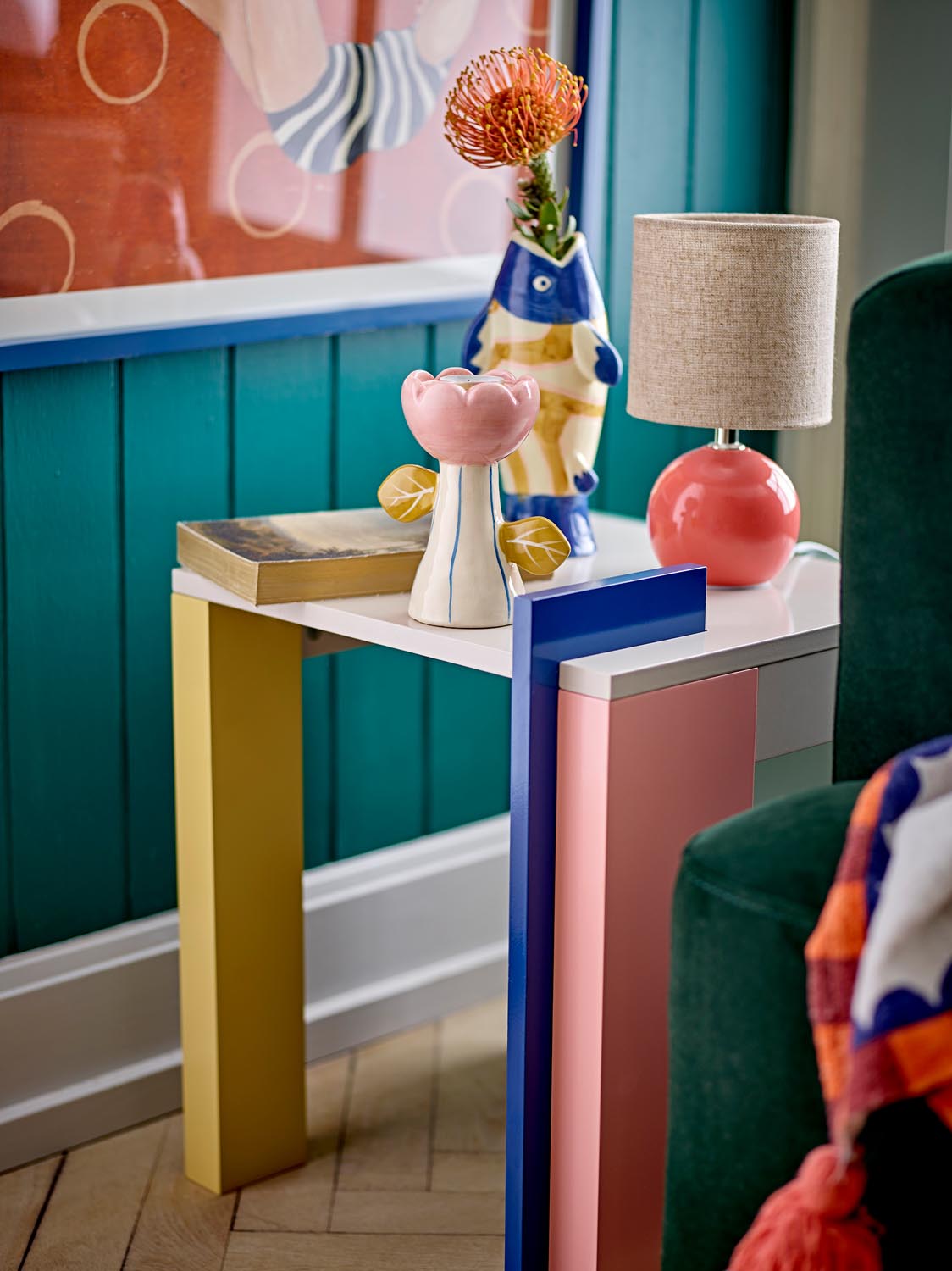 Florita Votive & Candle Holder, Bunt, Steingut in Multi präsentiert im Onlineshop von KAQTU Design AG. Kerzenständer ist von Bloomingville