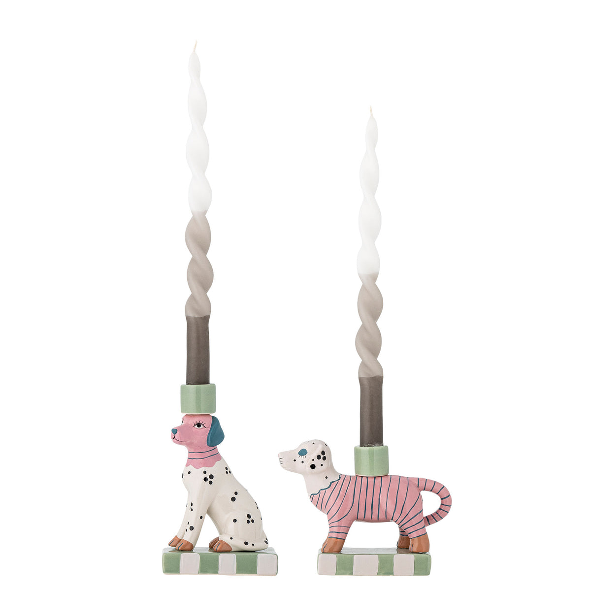 Doglie Kerzenhalter, Rose, Steingut in Rose präsentiert im Onlineshop von KAQTU Design AG. Kerzenständer ist von Bloomingville