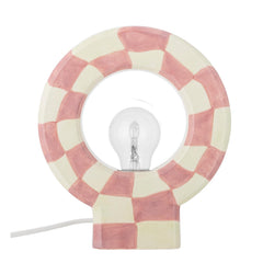 Vialini Tischlampe, Rose, Steingut