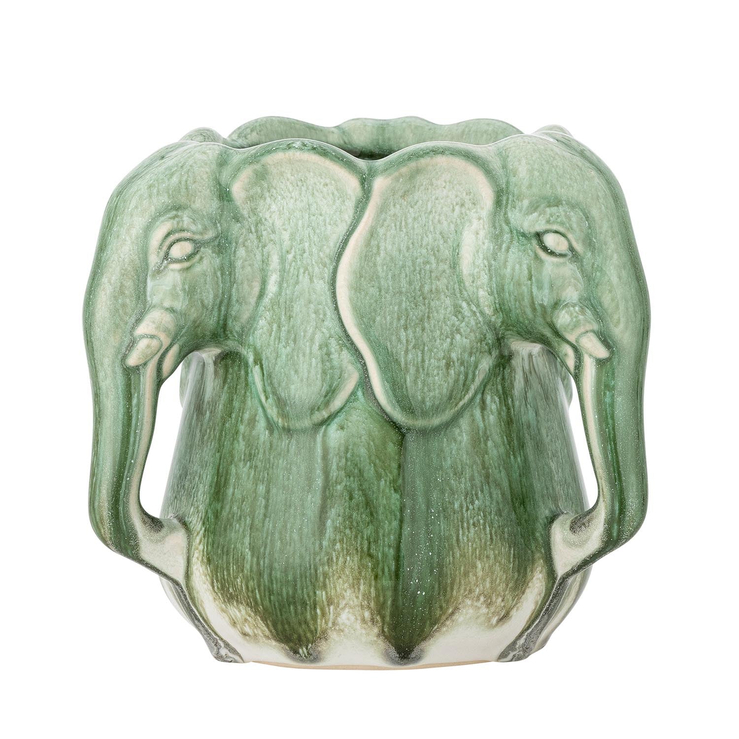 Pontus Vase, Grün, Steingut in Grün präsentiert im Onlineshop von KAQTU Design AG. Vase ist von Bloomingville