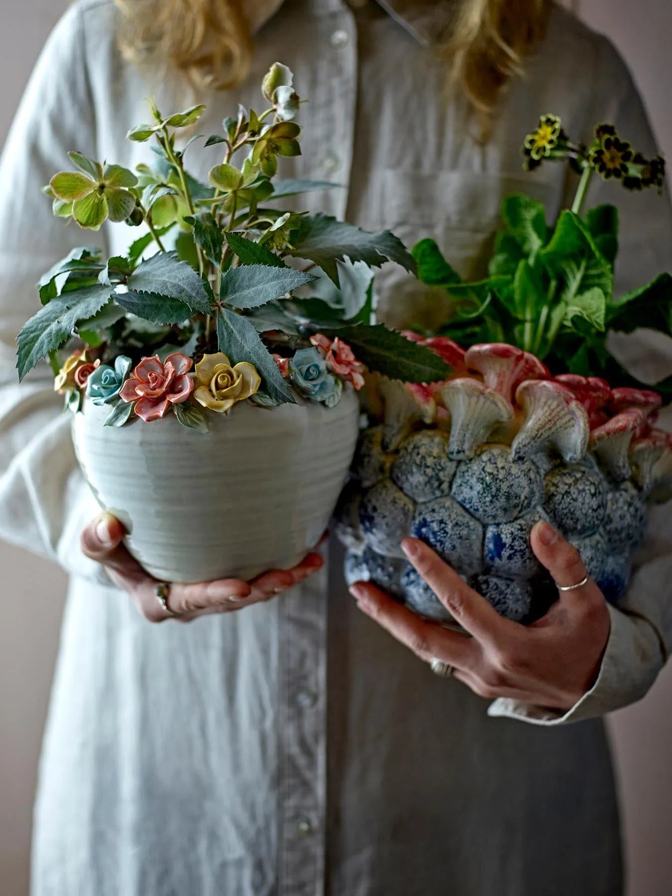Eanna Blumentopf, Rose, Steingut in Rose präsentiert im Onlineshop von KAQTU Design AG. Blumentopf ist von Creative Collection