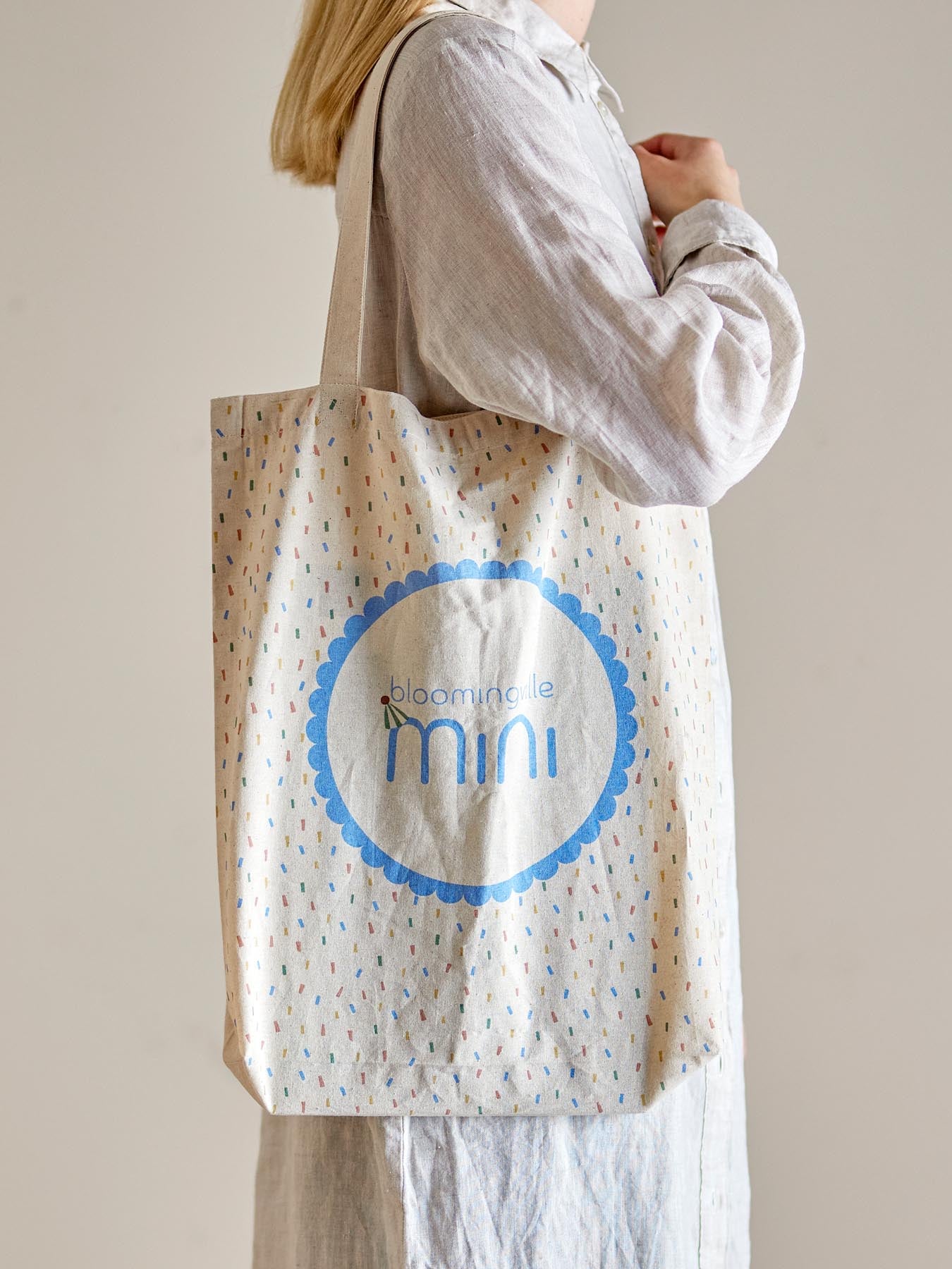 Celebrate carrying bag, blue, cotton