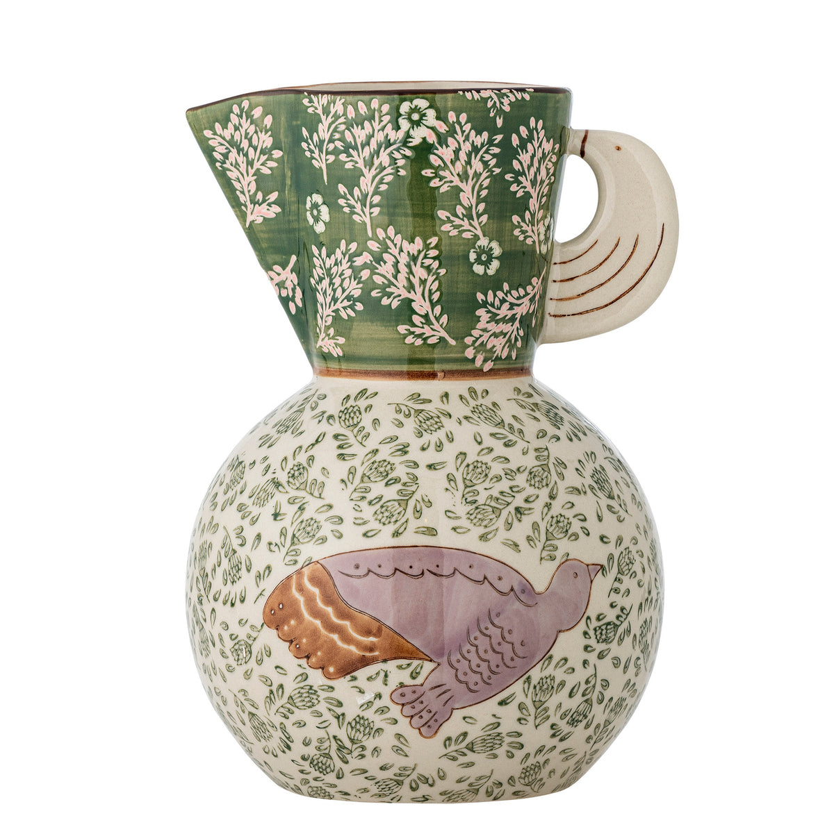 Hezha Krug, Grün, Steingut in Green präsentiert im Onlineshop von KAQTU Design AG. Kanne ist von Bloomingville