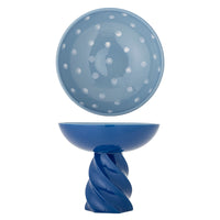Riley Sockelschale, Blau, Steingut