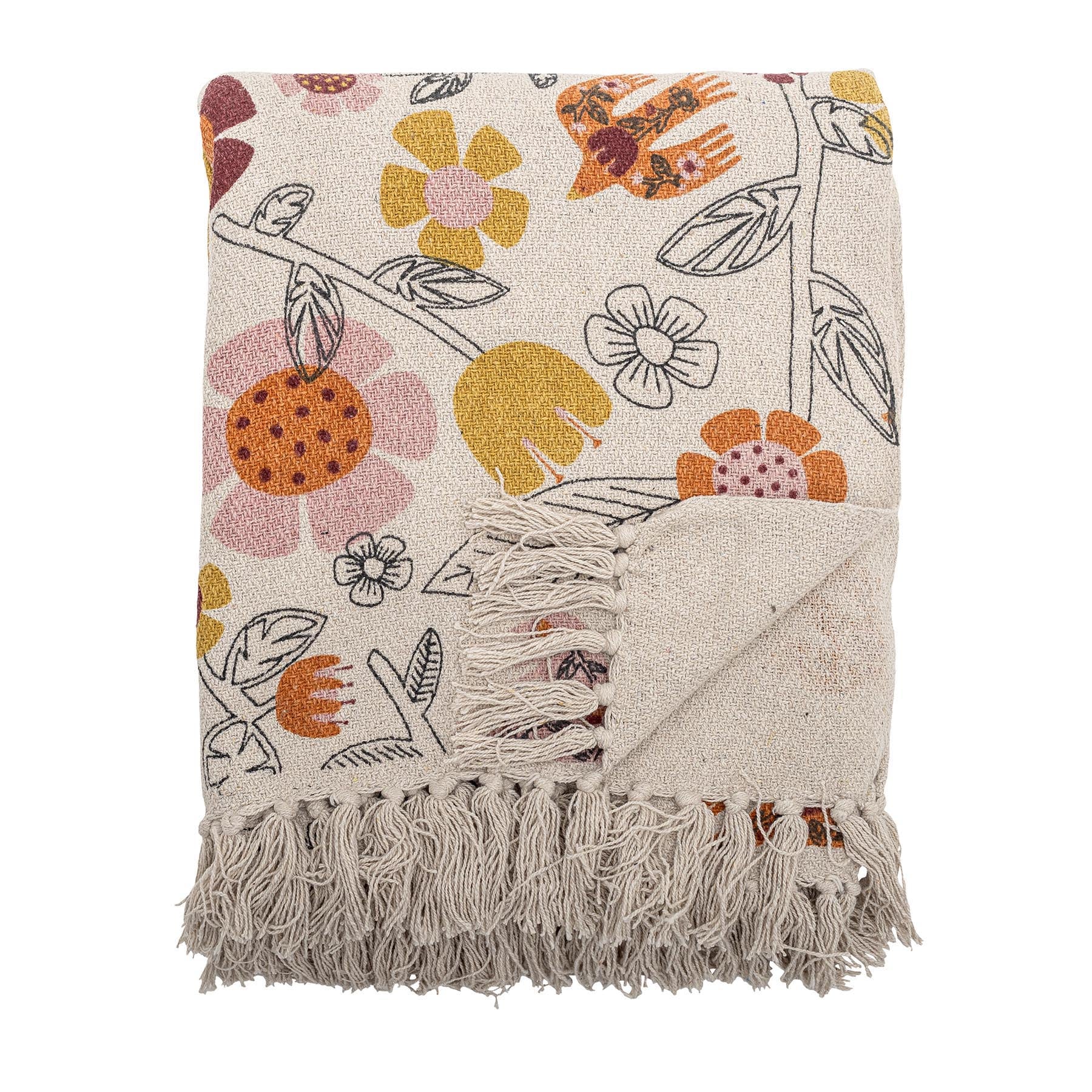 Vivielle Decke, Natur, Recycelte Baumwolle in Nature präsentiert im Onlineshop von KAQTU Design AG. Bettüberwurf ist von Bloomingville