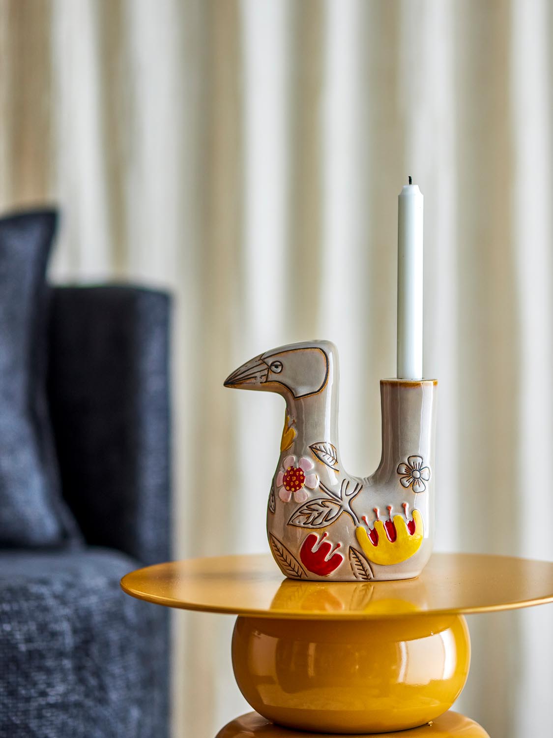 Vivielle Kerzenhalter, Natur, Steingut in Nature präsentiert im Onlineshop von KAQTU Design AG. Kerzenständer ist von Bloomingville