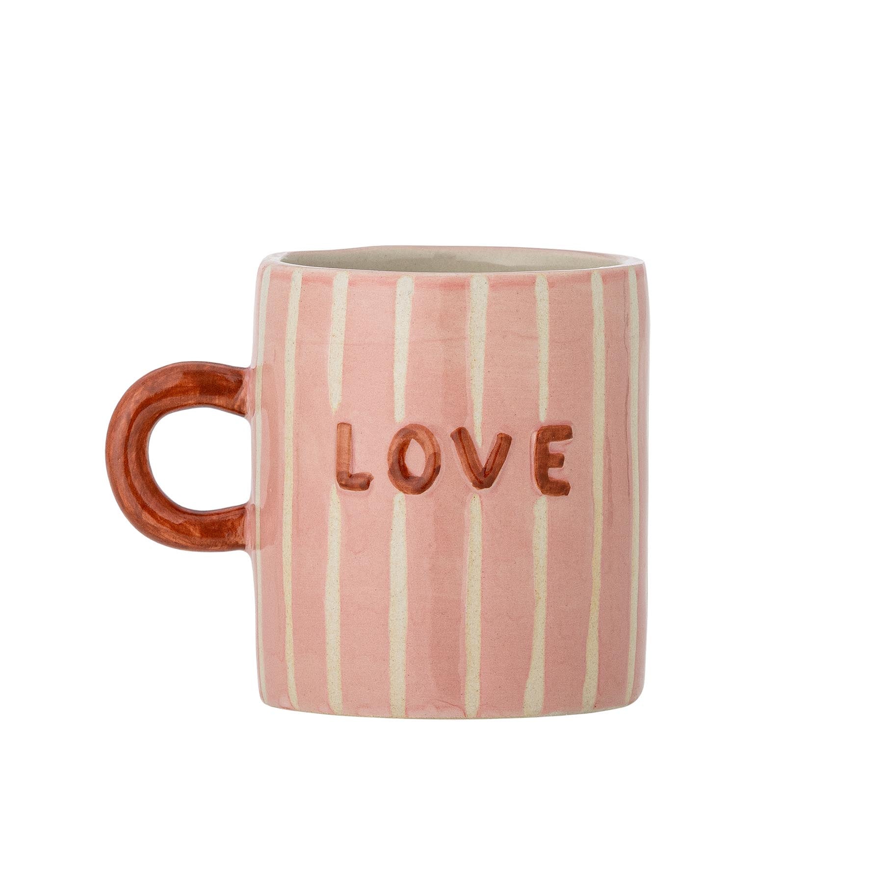 Cherish Becher, Rose, Steingut in Rose präsentiert im Onlineshop von KAQTU Design AG. Tasse ist von Bloomingville