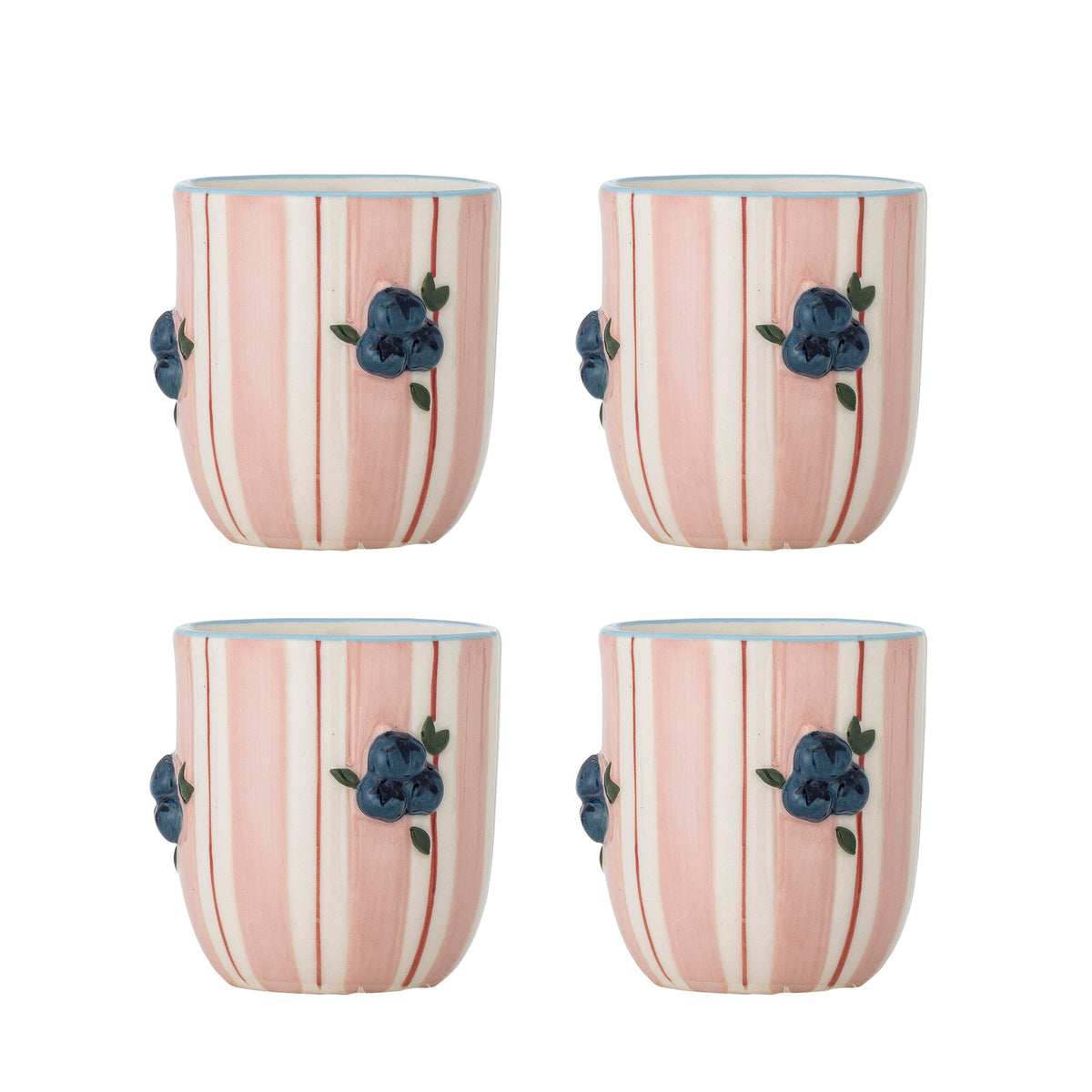 Carry Tasse, Rose, Steingut in Rose präsentiert im Onlineshop von KAQTU Design AG. Tasse ist von Bloomingville