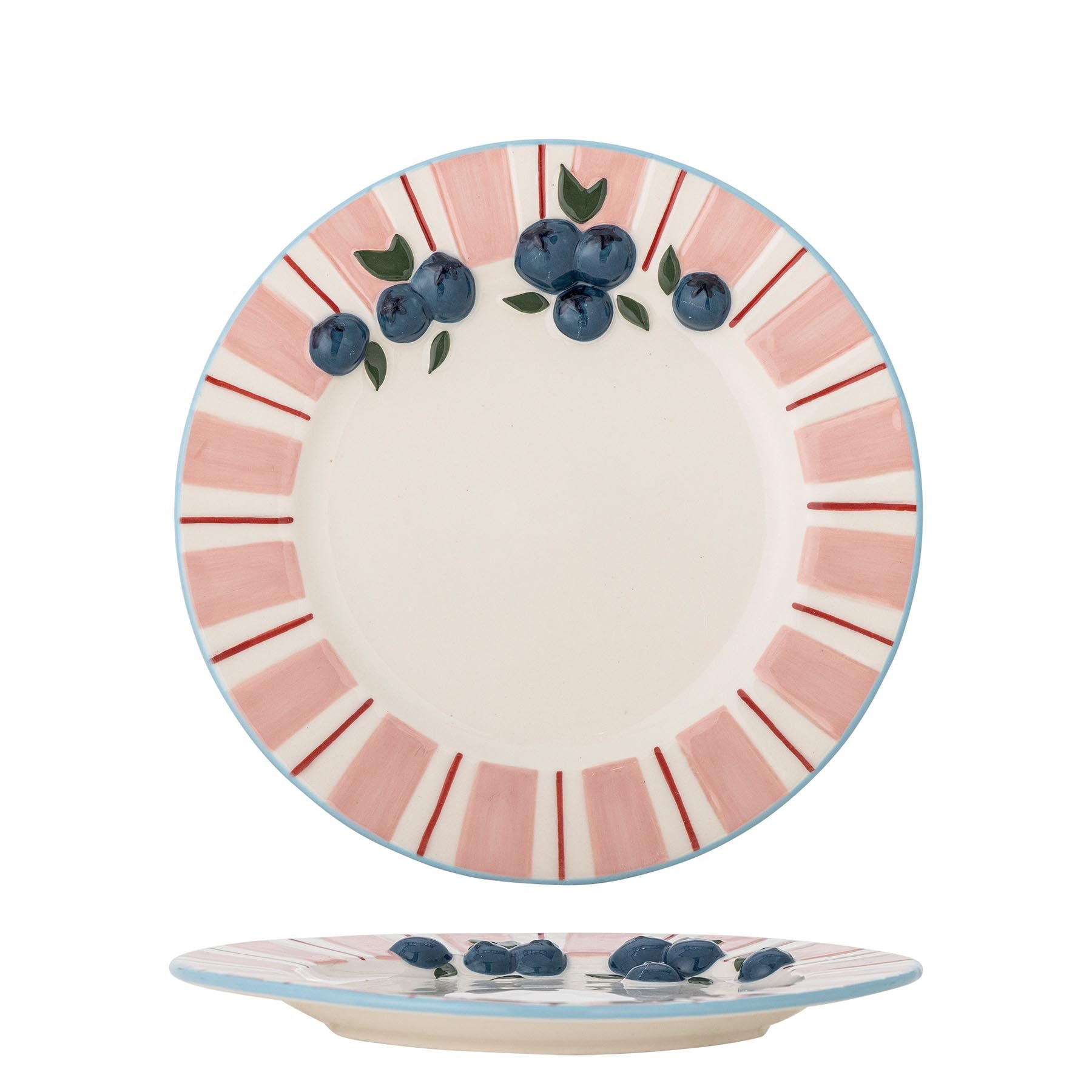 Carry Teller, Rose, Steingut in Rose präsentiert im Onlineshop von KAQTU Design AG. Teller ist von Bloomingville