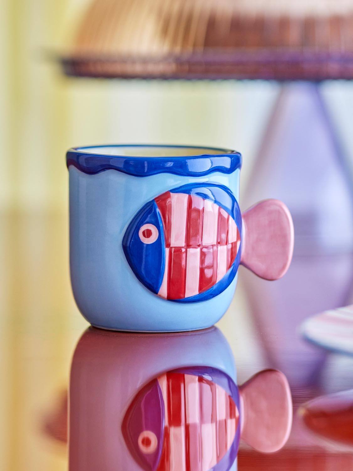 Willy Tasse, Bunt, Steingut in Multi präsentiert im Onlineshop von KAQTU Design AG. Tasse ist von Bloomingville
