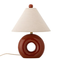 Panja Tischlampe, Rot, Steingut