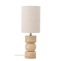 Marci Tischlampe, Beige, Travertin
