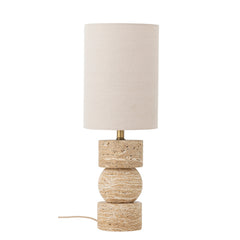Marci Tischlampe, Beige, Travertin