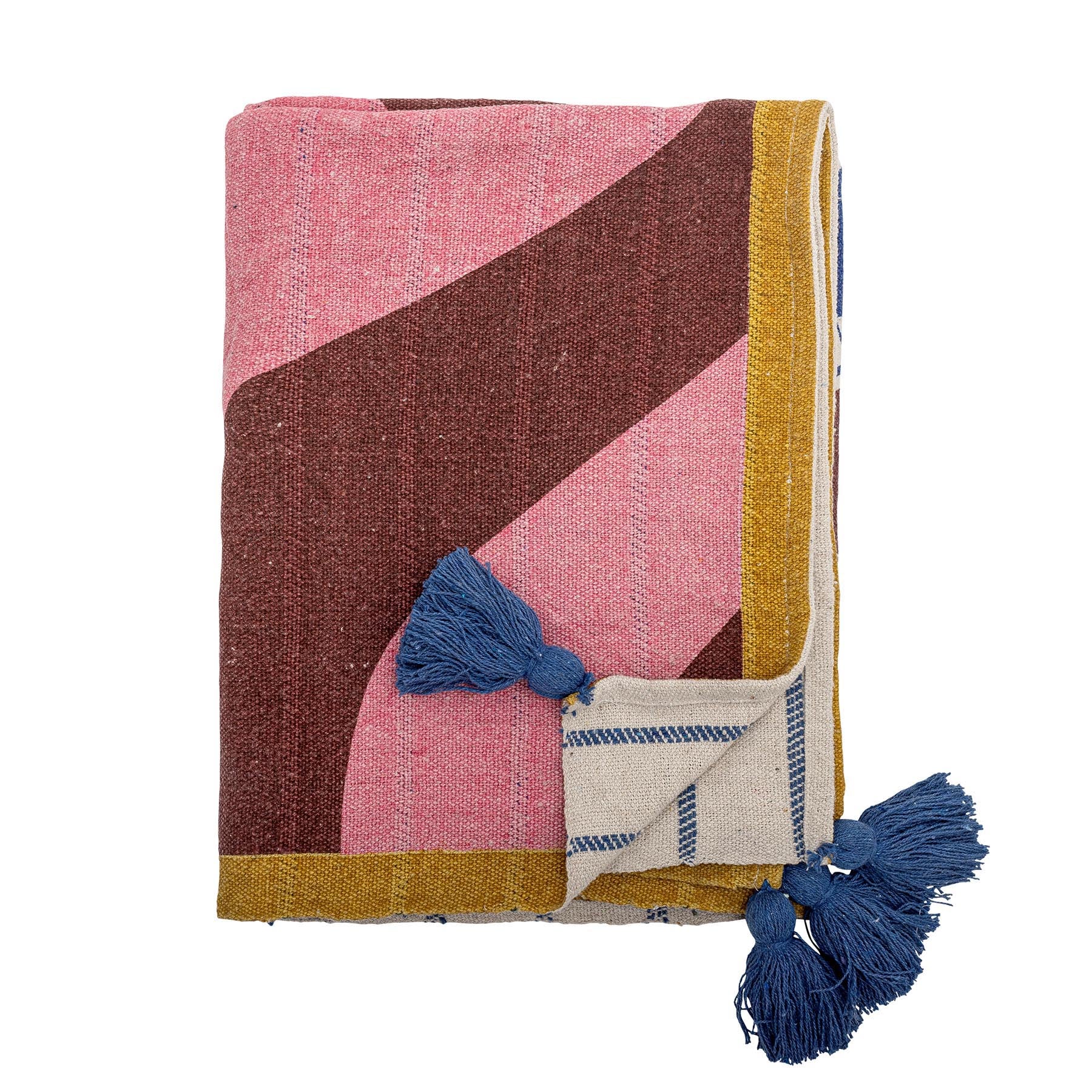 Remy Decke, Bunt, Recycelte Baumwolle in Multi präsentiert im Onlineshop von KAQTU Design AG. Bettüberwurf ist von Bloomingville