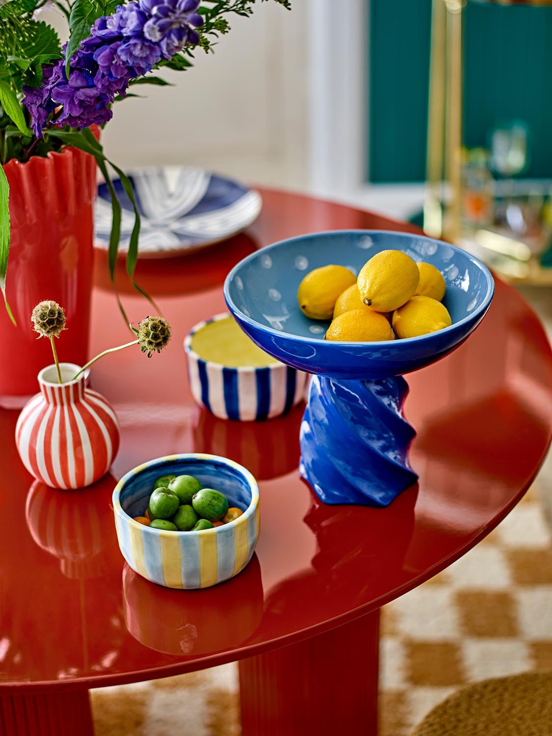 Fian Vase, Orange, Keramik in Orange präsentiert im Onlineshop von KAQTU Design AG. Vase ist von Bloomingville